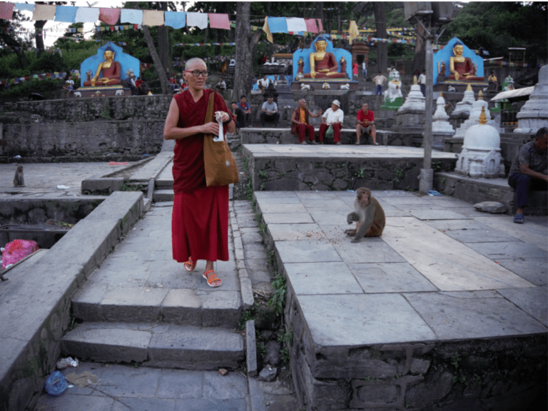 Buddhist culture and Karma, photo of nun